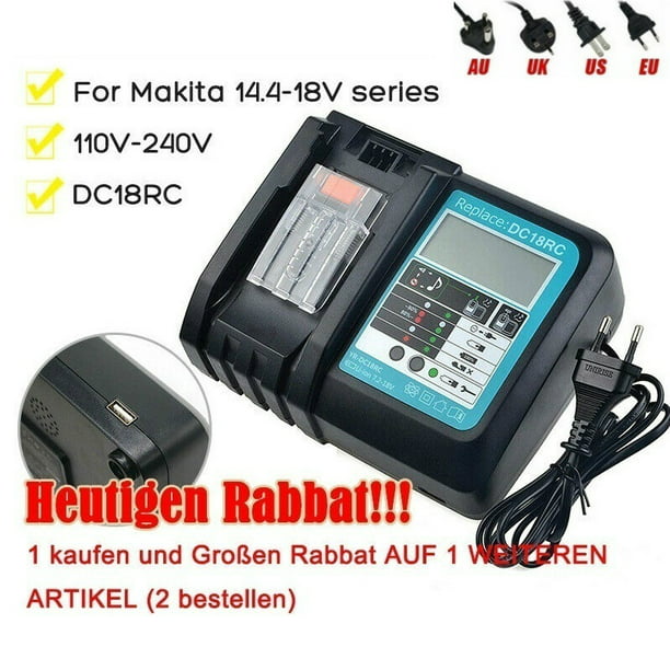 Rapid Battery Charger for Makita BL1830 BL1840 BL1850 BL1860 7.2V-18V Charger